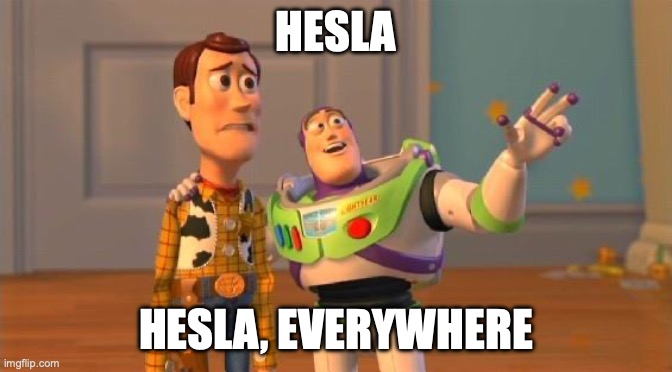 Mem Buzz a Woody: Hesla, hesla everywhere